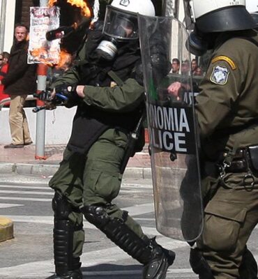 Protesters clash with riot police in Athens, Greece
